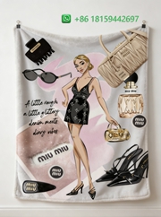Miumiu Throw Blankets